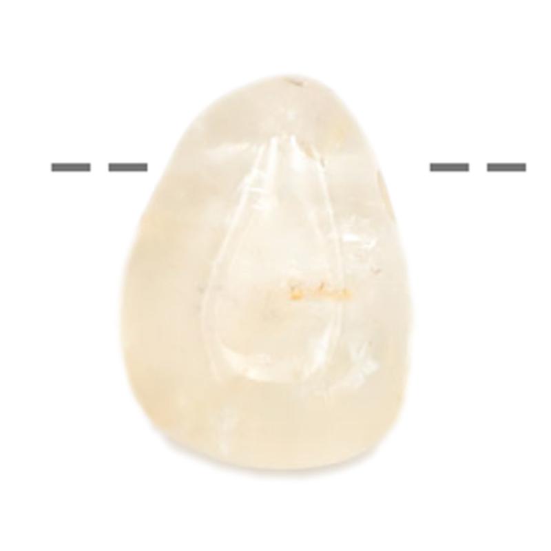 Pendentif citrine naturelle Congo A (pierre trouée) + cordon - La Boite à Cailloux