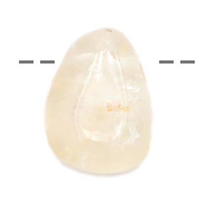 Pendentif citrine naturelle Congo A (pierre trouée) + cordon - La Boite à Cailloux