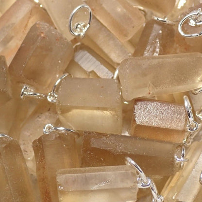 Pendentif citrine naturelle Madagascar A+ (pierre brute) - La Boite à Cailloux