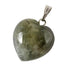 Pendentif coeur agate mousse Brésil A acier inoxydable (15mm) - La Boite à Cailloux