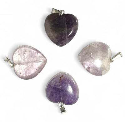 Pendentif coeur améthyste Brésil A (20mm)