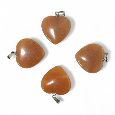 Red aventurine heart pendant from Brazil (20mm)
