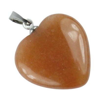 Red aventurine heart pendant from Brazil (20mm)
