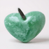 Pendentif coeur calcédoine verte Brésil A+ 25mm - La Boite à Cailloux