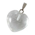 Pendentif coeur cristal de roche Brésil A (15mm) - La Boite à Cailloux