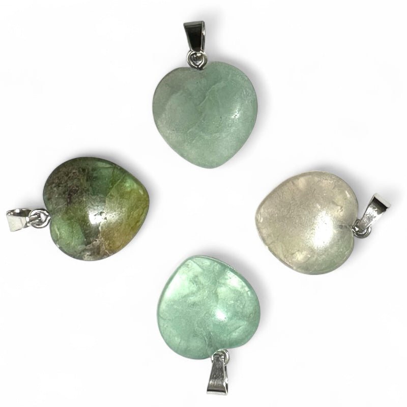 Pendentif coeur fluorine multicolore Chine A 20mm - La Boite à Cailloux