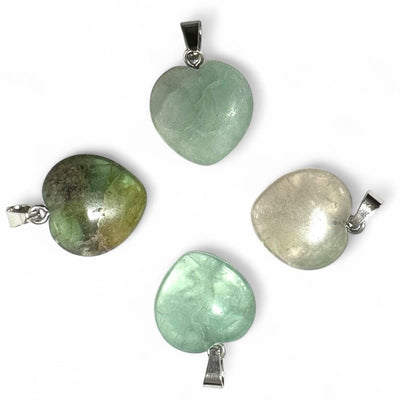 Pendentif coeur fluorine multicolore Chine A 20mm