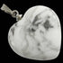Pendentif coeur howlite Zimbabwe A (20mm) - La Boite à Cailloux
