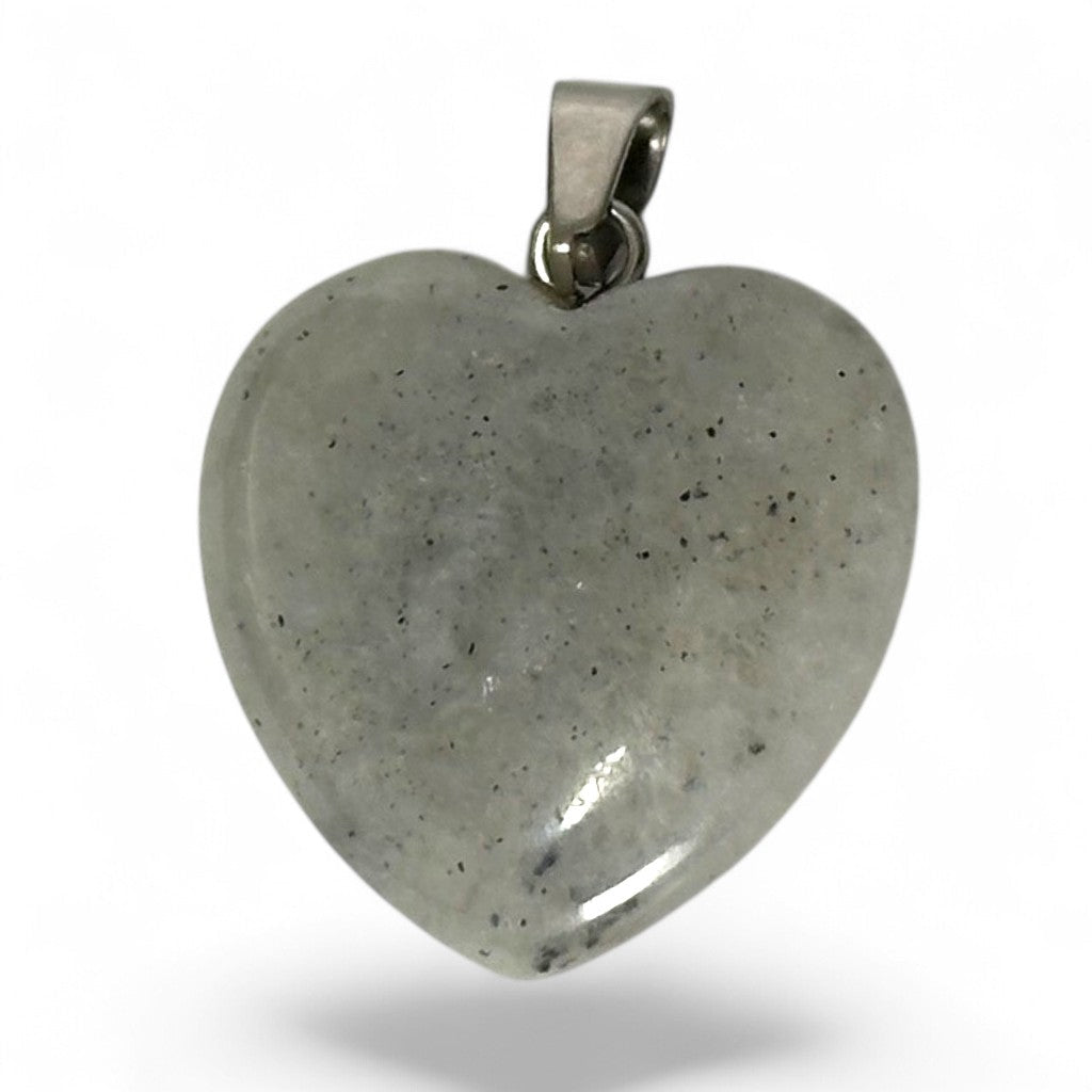 Pendentif coeur labradorite Madagascar AB 20mm - La Boite à Cailloux