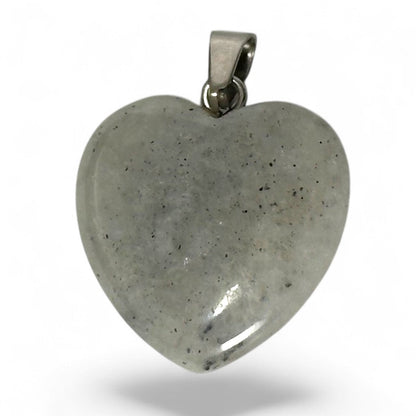 Pendentif coeur labradorite Madagascar AB 20mm - La Boite à Cailloux