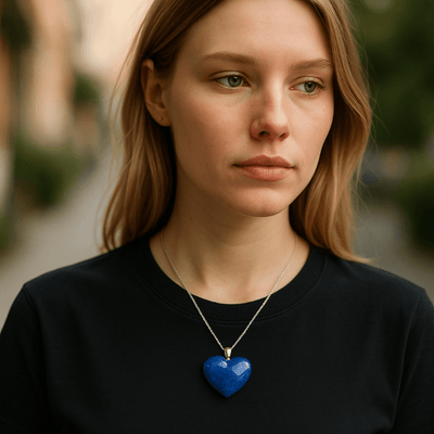 Pendentif coeur lapis lazuli Afghanistan A (25mm)