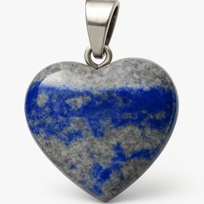 Pendentif coeur lapis lazuli Afghanistan AB 20mm