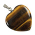 Pendentif coeur oeil de tigre Afrique du Sud A (20mm) - La Boite à Cailloux
