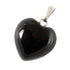 Pendentif coeur onyx noire Brésil A (20mm) - La Boite à Cailloux
