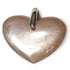 Pendentif coeur pierre de lune rose orangée Inde AA (25mm) - La Boite à Cailloux