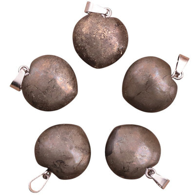 Pendentif coeur pyrite Pérou A 20mm