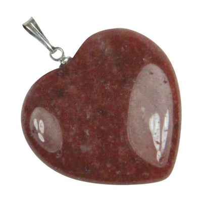 Pendentif coeur quartz de feu Brésil A (20mm)