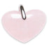 Pendentif coeur quartz rose Brésil AA (25mm) - La Boite à Cailloux