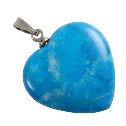 Pendentif coeur turquenite Chine A (20mm) - La Boite à Cailloux
