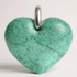 Pendentif coeur turquoise Pérou A 25mm - La Boite à Cailloux