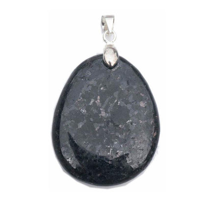 Pendentif coppernite (nuummite indienne) A (pierre plate) - La Boite à Cailloux