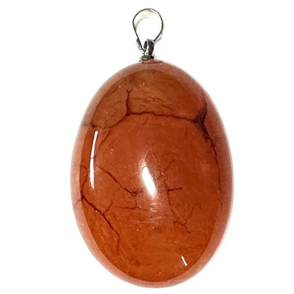 Pendentif cornaline Brésil AA (pierre roulée) - La Boite à Cailloux
