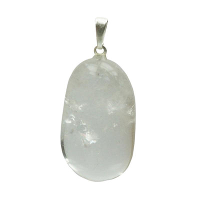 Colgante de cristal de roca Brasil con hebilla de plata 925 con piedra enrollada