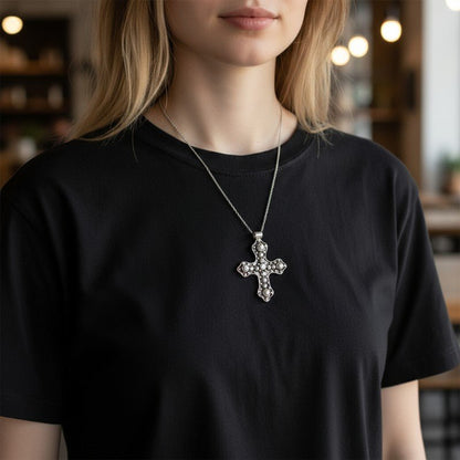 Pendentif croix argent 925 - La Boite à Cailloux