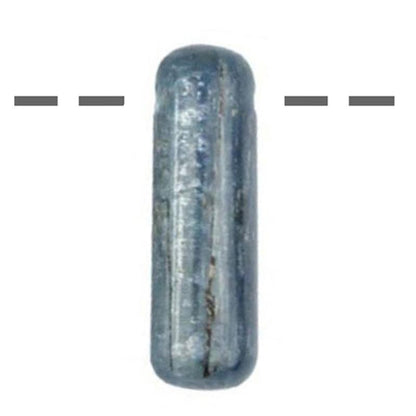 Pendentif cyanite bleue Inde A (pierre trouée) + cordon - La Boite à Cailloux