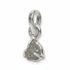 Pendentif diamant noir brut boucle argent 925 - La Boite à Cailloux