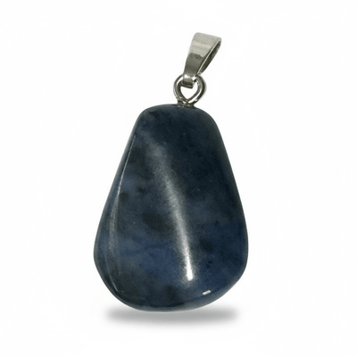 Dumortierite pendant Namibia With rolled stone 925 silver buckle