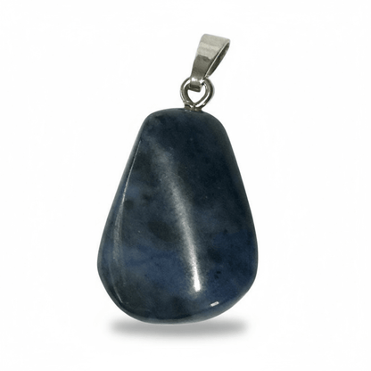Pendentif dumortiérite Namibie A pierre roulée boucle argent 925 - La Boite à Cailloux