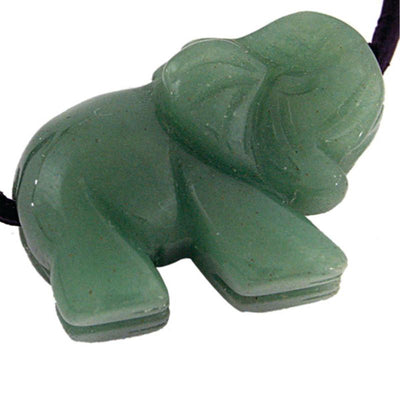 Elephant pendant 25mm green aventurine Brazil A