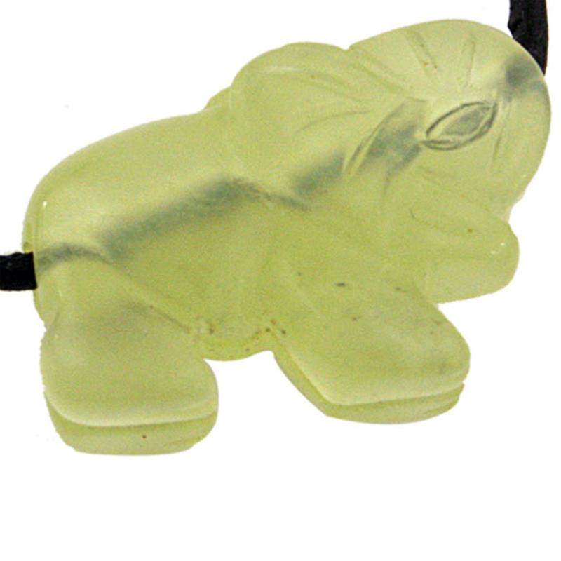 Pendentif éléphant 25mm jade de Chine A - La Boite à Cailloux