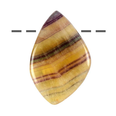 Colgante fluorita argentina amarilla A (piedra agujereada) + cordón