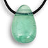 Pendentif fluorine verte Chine A (pierre trouée) + cordon - La Boite à Cailloux