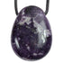 Pendentif fluorine violette Chine A (pierre trouée) + cordon - La Boite à Cailloux
