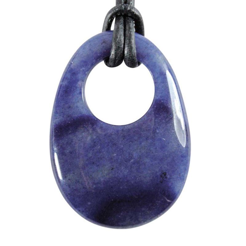 Pendentif "GoGo" aventurine bleue ou quartz bleu Brésil A - La Boite à Cailloux