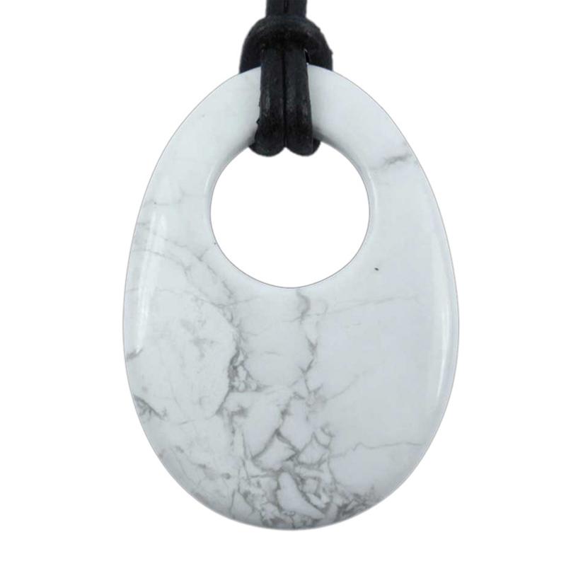 Pendentif "GoGo" howlite Zimbabwe A - La Boite à Cailloux