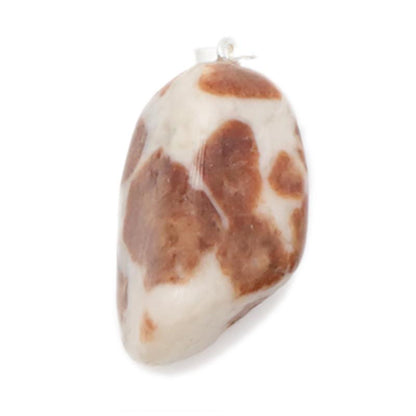 Pendentif grenat grossulaire France A (pierre roulée) - La Boite à Cailloux