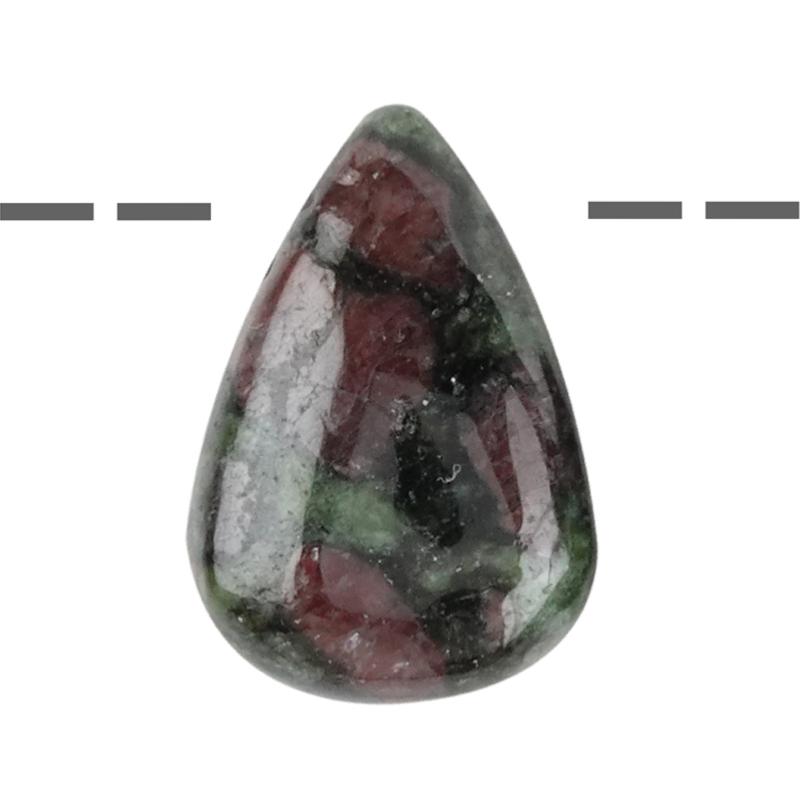 Pendentif grenat pyroxénite Inde A - La Boite à Cailloux