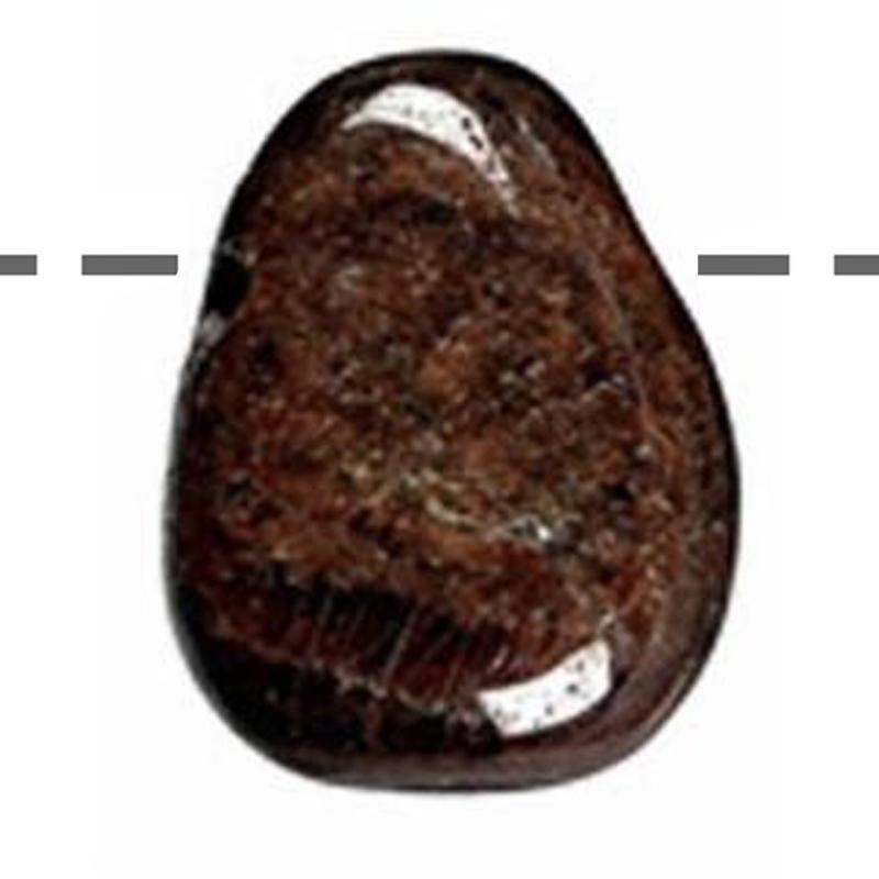 Pendentif grenat rouge Almandin Pakistan A (pierre trouée) + cordon - La Boite à Cailloux
