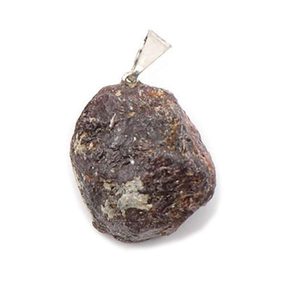 Pendentif grenat rouge Pakistan A (pierre brute) - La Boite à Cailloux