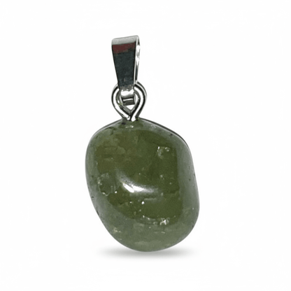 Pendentif grenat vert Mali A boucle argent 925 - La Boite à Cailloux