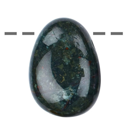 Pendentif héliotrope Afrique du Sud (pierre trouée) + cordon - La Boite à Cailloux