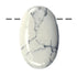 Pendentif howlite ovale Zimbabwe A (pierre trouée) + cordon - La Boite à Cailloux
