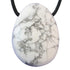 Pendentif howlite Zimbabwe A (pierre trouée) + cordon - La Boite à Cailloux