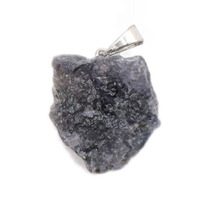 Pendentif iolite (cordiérite) Inde A (pierre brute) - La Boite à Cailloux