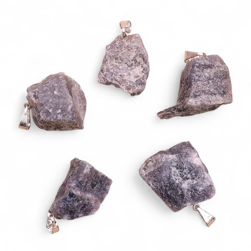 Pendentif iolite (cordiérite) Inde A (pierre brute) - La Boite à Cailloux