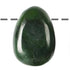 Pendentif jade néphrite Canada A (pierre trouée) + cordon - La Boite à Cailloux